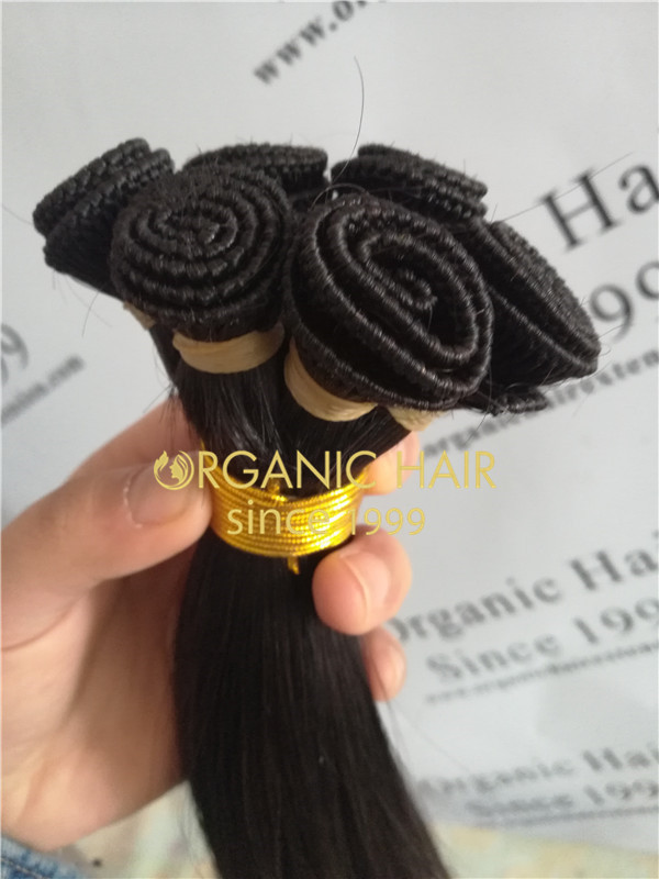 High quality hand tied weft hair extensions Chinses factory J13